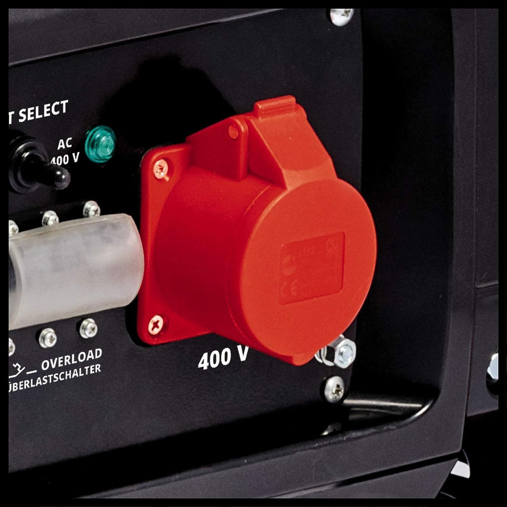 Einhell Stromerzeuger (Benzin) TC-PG 55/E5 (5500 W Maximalleistung, 5000 W max. Dauerleistung, 25 L Tank, 4-Takt-Motor, 2x 230 V, 1x 400 V, Ölmangelsicherung)