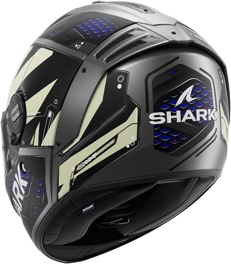 SHARK, Casco integral de moto SPARTAN RS STINGREY Gris/Blanco/Azul AAB, L