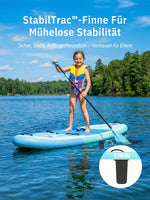Tabla de Stand Up Paddle Niphean con asiento, tabla de SUP (ultraligera) para mujer, tabla de paddle surf con aleta estabilizadora StabilTrac +30%, tabla de paddle inflable antideslizante, apta para yoga y mascotas