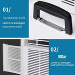 Tragbare Split-Klimaanlage 3000 BTU, Touchpanel & Fernbedienung, 24H Timer für Home Office Camping, Keine Montage erforderlich