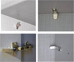 Schwebetürenschrank 3-türig B250/H216/T65 cm Weiß m. Glasfront, Spiegel, schwarzen Griffleisten, inkl. Selbsteinzug, Kleiderschrank m.Einlegeböden, Kleiderstangen, Schubladen, Wäscheeinteilung / 22033