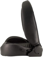 Asiento tipo baquet AutoStyle 'Classic II' - Piel sintética negra + ante + costuras grises - Respaldo ajustable a la izquierda - incl. guías