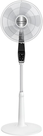 Ventilador de pie Rowenta Turbo Silence Extreme, 14 velocidades, modo noche silenciosa de 32 dB, mando a distancia, oscilación, altura regulable, circulación de aire hasta 8,2 m, blanco, VU5690F0