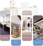Mostrador de recepción para consulta, mostrador de recepción, mostrador de bienvenida, mesa de recepción con zona de trabajo alta y baja para supermercado, hotel, salón de belleza, tienda de ropa, cajero, ancho 140 cm
