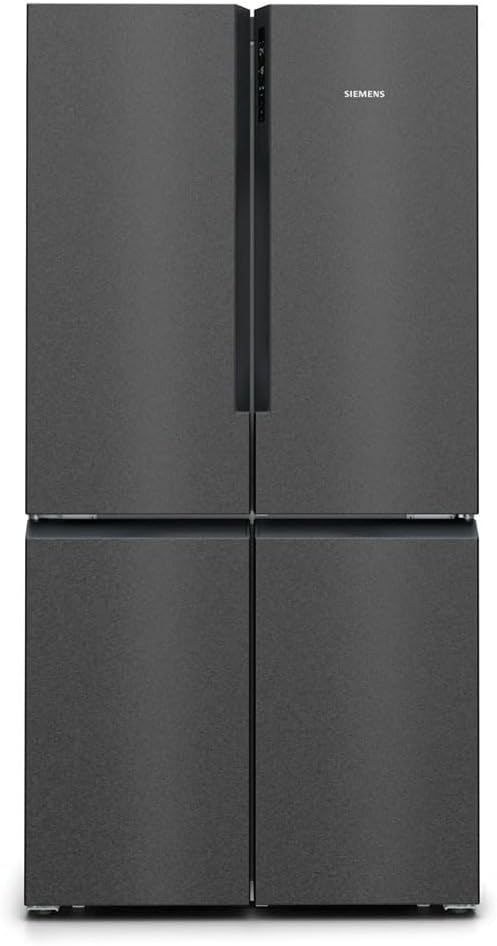 Refrigerador French Door Siemens KF96NAXEA iQ500, 183 x 91 cm, 405 L refrigeración + 200 L congelación, hyperFresh frescura prolongada, noFrost nunca más tendrá que descongelar, superCooling enfriamiento más rápido, acero inoxidable negro