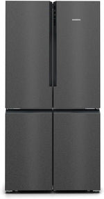 Refrigerador French Door Siemens KF96NAXEA iQ500, 183 x 91 cm, 405 L refrigeración + 200 L congelación, hyperFresh frescura prolongada, noFrost nunca más tendrá que descongelar, superCooling enfriamiento más rápido, acero inoxidable negro
