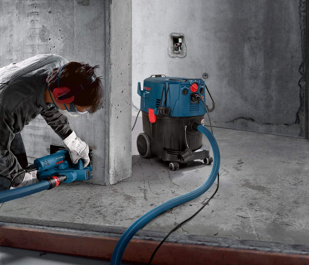 Aspirador en seco y húmedo Bosch Professional GAS 35 H AFC (potencia 230V, 1.200 vatios, depósito de 35 L, incl. manguera)