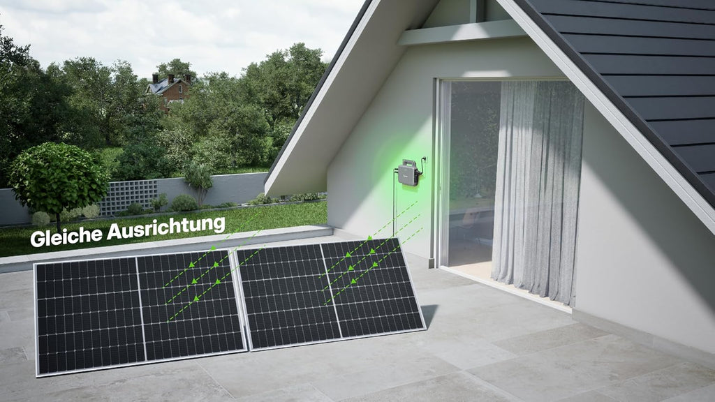 Solarway® Central Eléctrica para Balcón de 800W con módulos solares de 1000Wp – Kit completo con inversor Hoymiles HiFlow 800 – 2 paneles solares bifaciales Black de 500W – Mini sistema fotovoltaico para enchufe incl. accesorios