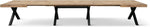 PAZZO DESIGN Mesa extensible Roberta, mesa de salón, mesa de cocina, roble rústico, patas negras en forma de X, de 180 a 480 cm, hecho en Italia - id_2005