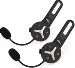 @tec BuddyChat Duo, intercomunicador para auriculares, set de 2 unidades, sistema de intercomunicación Bluetooth 3.0, alcance de hasta 1 km, cancelación de ruido DSP, resistente al agua y al polvo