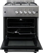 Cocina a gas Gasline SHGG6060FGIX de acero inoxidable de 60 cm con horno a gas, termostato y convección