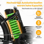 Bicicleta eléctrica ttgo de 26 pulgadas para hombre y mujer, con batería de 36V 14,5Ah/18Ah, autonomía de 60–120 km, bicicleta urbana, pantalla LCD, 6/7 velocidades, cuadro de aluminio, bicicleta eléctrica con cesta