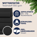 Casaria® Gartenstühle 4er Set Klappbar Gepolstert Alu 8- Fach Verstellbar 120 kg Belastbarkeit Wetterfest Outdoor Balkon Camping Hochlehner Klappstuhl