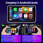 Autorradio Hexinex Android 13 Universal 1 DIN | Pantalla táctil HD de 10 pulgadas | 2 GB + 32 GB | Compatible con CarPlay y Android Auto | Cámara de visión trasera incluida | GPS, WiFi, Bluetooth, FM RDS, control al volante