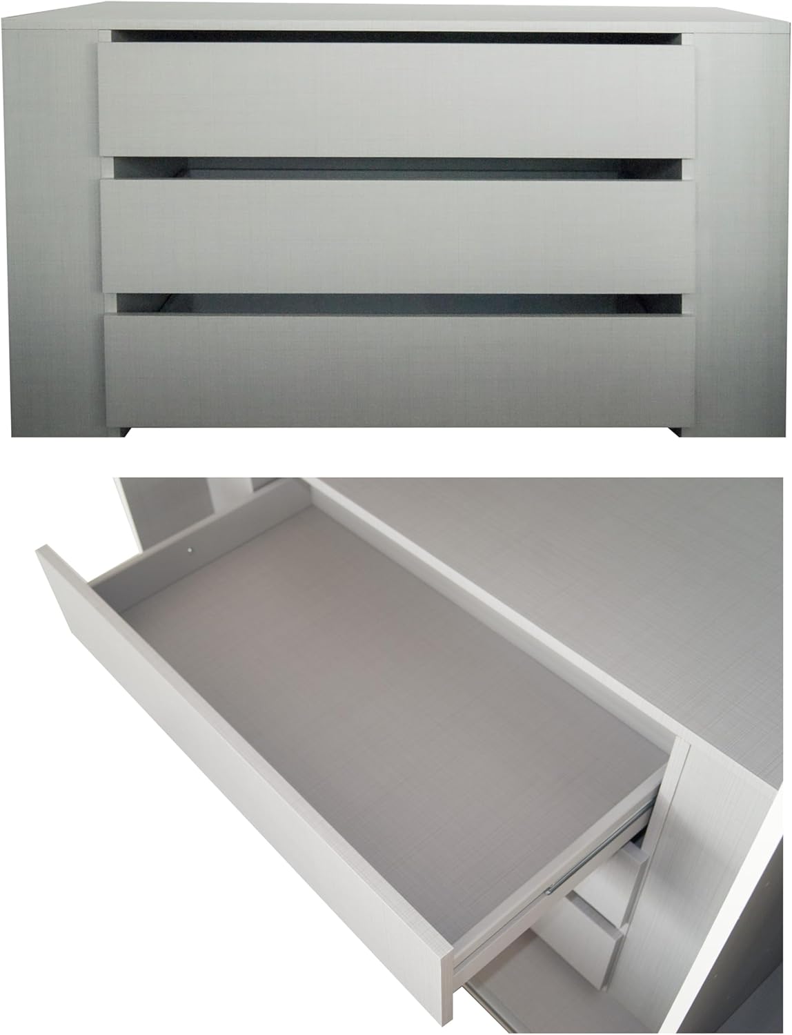 Schwebetürenschrank 3-türig B250/H216/T65 cm Weiß m. Glasfront, Spiegel, schwarzen Griffleisten, inkl. Selbsteinzug, Kleiderschrank m.Einlegeböden, Kleiderstangen, Schubladen, Wäscheeinteilung / 22033