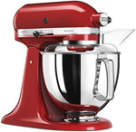 Robot de cocina KitchenAid Artisan con cortador de verduras, picadora de carne y muchos accesorios, 5KSM175PSEER (Rojo imperio)