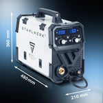 Soldadora MIG/MAG 200 ST con gas de protección, inversor IGBT, 200 A, alimentación de hilo sinérgica, FLUX, Lift TIG, MMA