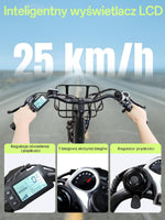 Bicicleta eléctrica de 26" para adultos, bicicleta eléctrica de 7 velocidades con batería intercambiable de 36V 13Ah, 25 km/h y autonomía de 80-100 km para viajeros urbanos