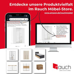 Rauch Möbel Lagoa, Kleiderschrank, Garderobe für Schlafzimmer, Kinderzimmer, Jugendzimmer 3-türig mit Spiegel, 2 Schubladen, mit Zubehör Basic, Farbe Weiß, Breite 136 cm