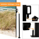 Seitenmarkise Sichtschutz Fotodruck Strand Düne Meer Ostsee Windschutz rechts 160x300 cm