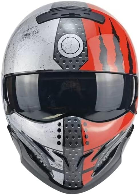 Casco de moto integral Scorpion Caimcie, casco eléctrico universal para las cuatro estaciones, casco Indian Warrior, certificación DOT/ECE, M=57-58cm