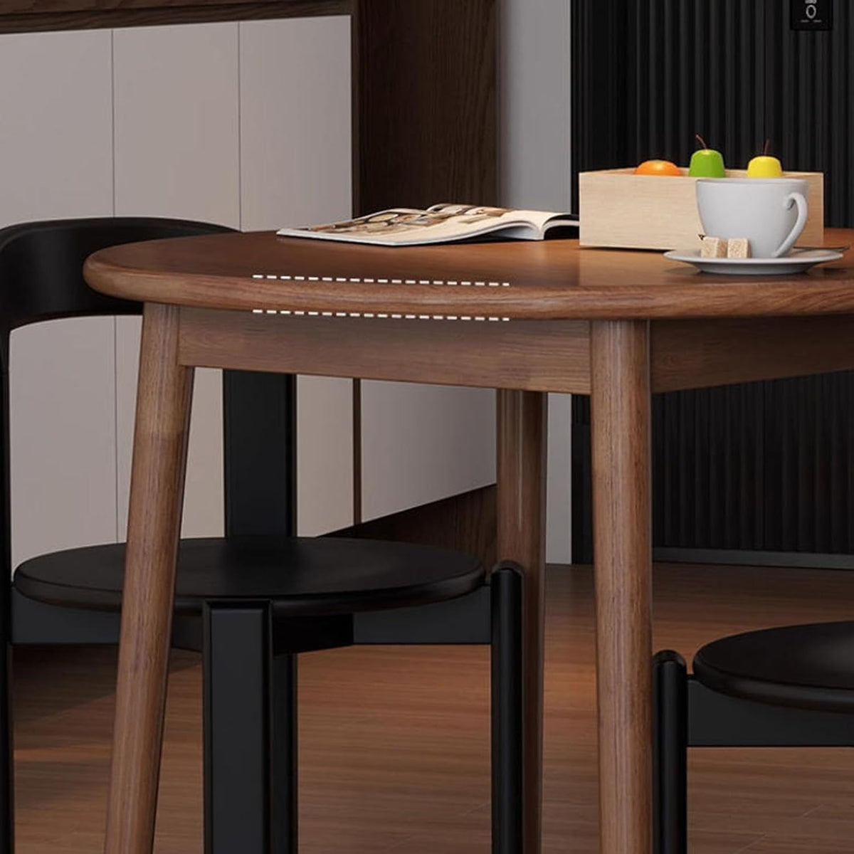 Mesa de comedor redonda de madera maciza para 2-4 personas, mesa de cocina rústica de estilo granja con madera de abeto resistente y travesaño, mesa de comedor pequeña y compacta de mediados de siglo, montaje sencillo (Tamaño: 60x60 cm, Color: C)