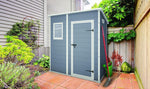 Caseta de jardín Keter Manor Pent 6x4 resistente a la intemperie, plástico, exterior, dimensiones exteriores: ancho x fondo x alto: 183,5 x 111 x 200,5 cm, dimensiones interiores: 168,5 x 97 x 154 cm, gris