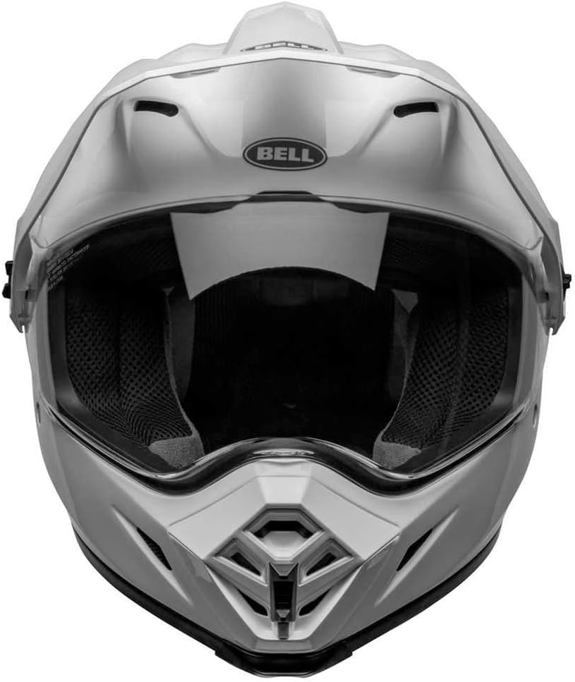 Casco de moto Bell MX-9 ADV MIPS sólido ECE de policarbonato, MIPS, visera ajustable, ventilación Velocity Flow, forro antimicrobiano lavable, rendimiento profesional, color: blanco, talla: 2X