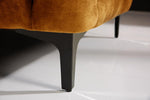 Sofá Chesterfield Riess Ambiente MODERN BAROCK 235 cm - amarillo mostaza - sofá de 3 plazas de terciopelo con núcleo de muelles, conjunto de salón