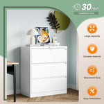 Archivo de carpetas colgantes Sightlife de doble carril con cerradura, archivador de 3 cajones, armario de metal, mueble archivador de acero, mueble de oficina, archivador ancho para A4 y tamaño legal