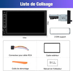AWESAFE Autoradio Universal 1 DIN/2 DIN Android 13 – Pantalla Táctil de 7 Pulgadas, GPS, CarPlay, Android Auto, WiFi, Bluetooth, FM RDS, USB, Control al Volante [1 GB + 32 GB]