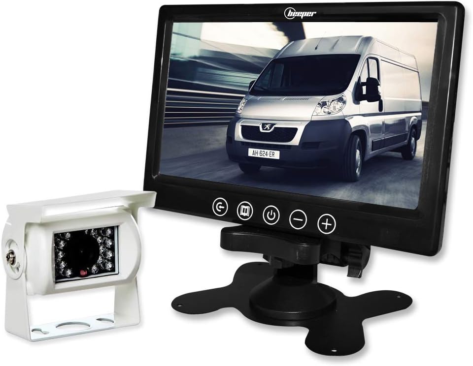 BEEPER Cámara de visión trasera para autocaravana, 7 pulgadas, cámara blanca RWEC79X