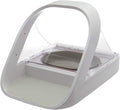 Comedero automático con microchip para mascotas Sure Petcare SureFeed, con tapa de cierre hermético, compatible con colgante de collar RFID, apto para comida húmeda y seca, funciona con pilas, blanco