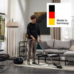 Siemens Staubsauger mit Beutel Q5.0 Extreme silencePower VSQ5X1232, für Allergiker, Hygiene-Filter, Starke Saugleistung auf Parkett, Teppich und Fliesen, langes Kabel, Made in Germany, 850 W, schwarz