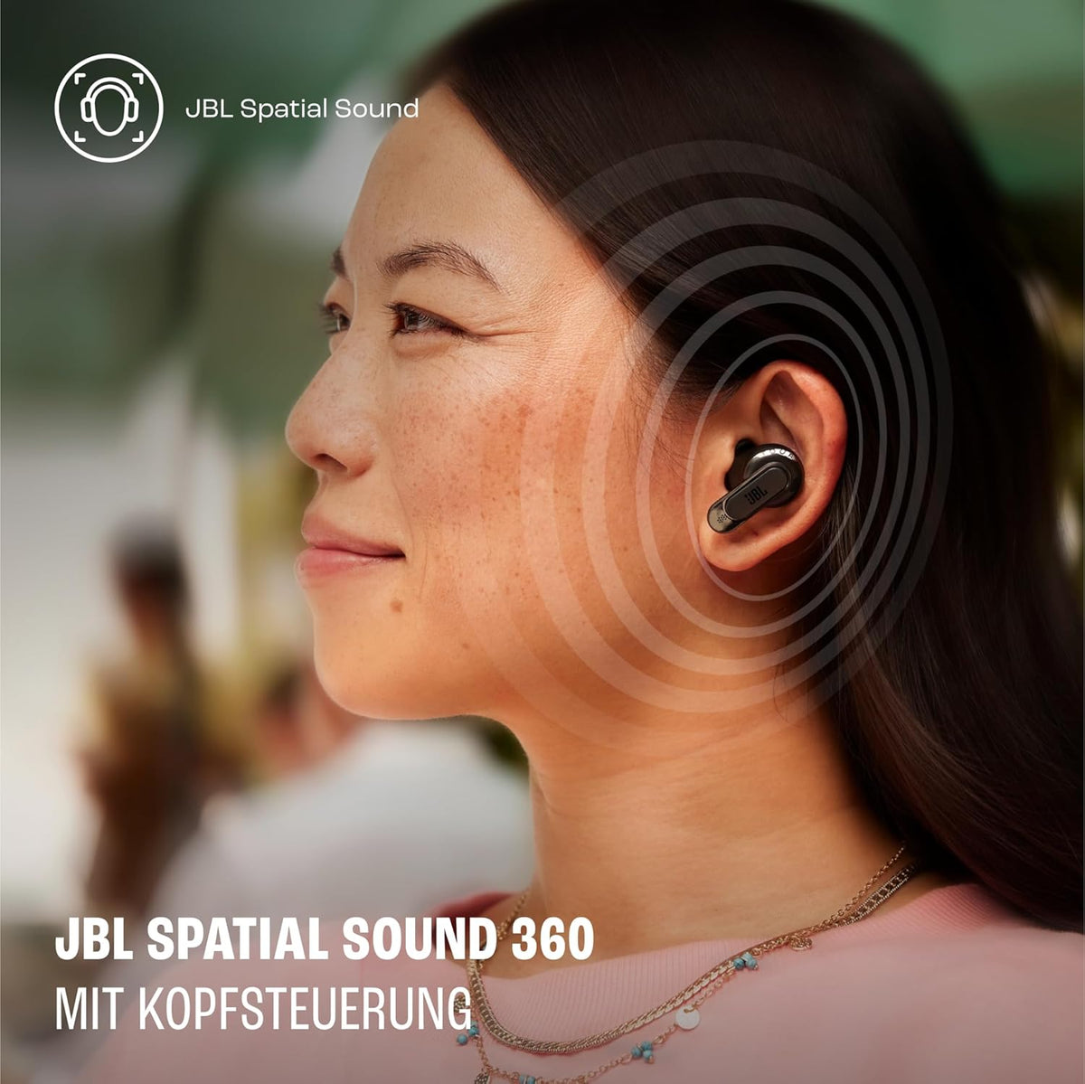 JBL Tour Pro 3, auriculares True Wireless Bluetooth con estuche de carga inteligente, 40 h de duración de batería, True Adaptive Noise Cancelling 2.0 y sonido JBL Spatial 360 con seguimiento de cabeza, negro