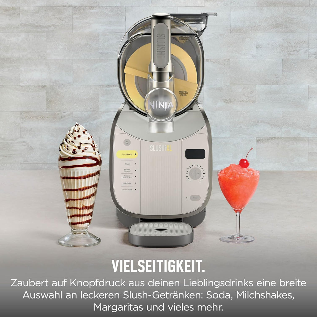 Máquina de granizados Ninja SLUSHi XL con tecnología SlushAssist, gran capacidad de 3,7 l (capacidad máxima de llenado de 2840 ml), para granizados, cócteles congelados y más, color Mokka FS601EUBR