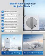 Robot limpiacristales ECOVACS WINBOT W2S Omni con estación multifunción, limpieza inteligente hasta los bordes con TruEdge™, carga durante el funcionamiento, TRES boquillas de agua, protección de 12 niveles