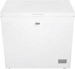 Congelador horizontal Beko CF200CWN, arcón congelador, 198 l de capacidad útil, 1 cesta para congelados, función de congelación rápida, ruedas de transporte, sistema de indicador LED, 40 dB(A), blanco