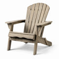 Silla  Adirondack de madera gris 110cm x 90cm x 95cm