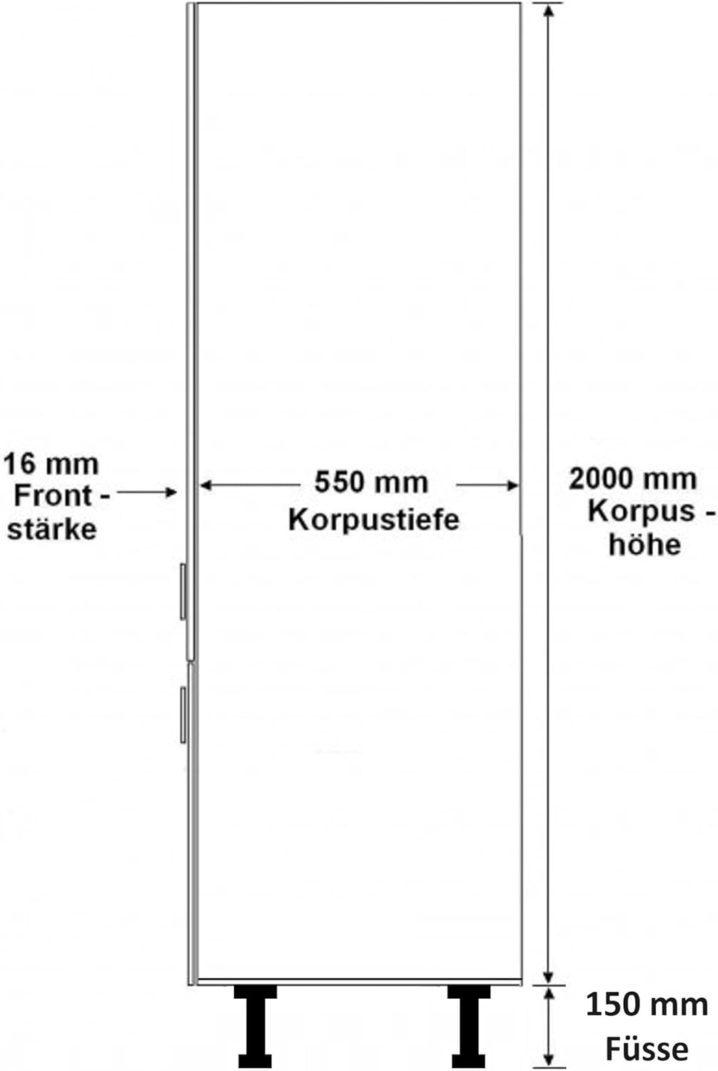 Cocina Nessa 220 + 120 cm Gris Antracita Mueble de cocina Bloque de cocina Cocina equipada