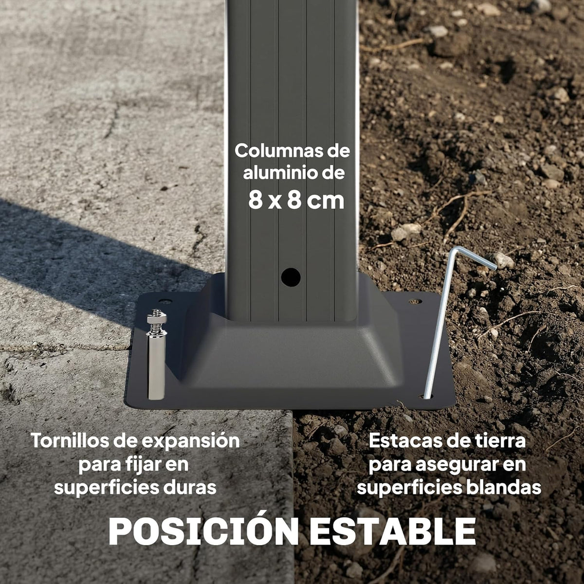 Pérgola de jardín Outsunny 3x5,7 m, cenador de jardín con techo de lamas ajustable a 90°, manivela, estructura de aluminio, protección UPF50+, pabellón para exterior, patio, terraza, gris oscuro