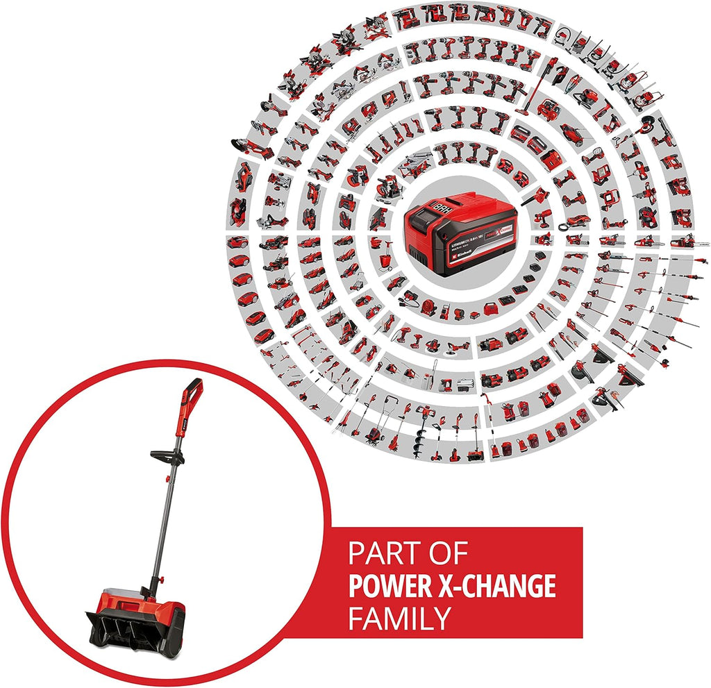 Quitanieves a batería Einhell GE-ST 36/40 Li E Power X-Change (iones de litio, 36 V, ancho de trabajo 40 cm, altura máx. de nieve 20 cm, incl. batería y cargador)
