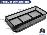 SOARS Cesta de almacenamiento 92 x 44 x 16,5 cm, portaequipajes delantero de metal, recubrimiento en polvo, diseño de malla práctico, carga máxima 25 kg, para vehículo todoterreno