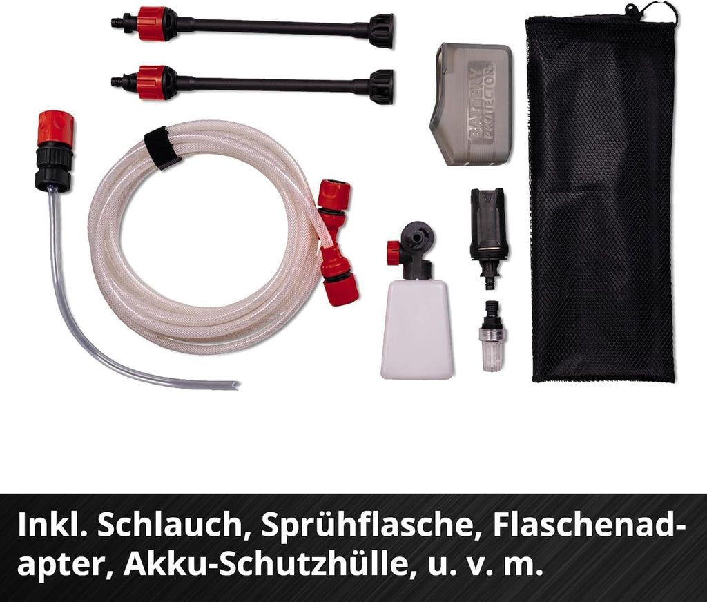 Pistola limpiadora a presión inalámbrica Einhell HYPRESSO 18/24-1 Power X-Change (18 V, 24 bar, limpieza y riego móvil, 240 l/h, incl. accesorios, sin batería ni cargador)