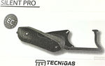 Tubo de escape Tecnigas Silencieux Pro homologado para moto de 50 cc, acero con pintura anticalórica y protector, Minarelli horizontal CE