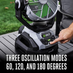 Ventilador oscilante EGO Power+ FN1000 con 6 modos de velocidad, 3 modos de oscilación, 3 modos de nebulización, batería y cargador no incluidos, 25,4 cm, 1700 CFM, 20 MPH