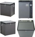 Congelador a gas Smad, 70 l, alimentación triple, 12 V/230 V/GLP, para camping, congelador de gas, silencioso, para garaje, vehículos móviles, viajes, negro