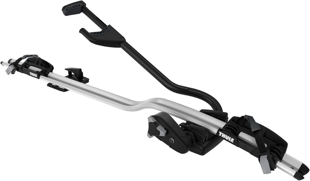 Thule ProRide, portabicicletas de techo vertical para un montaje rápido y cómodo, para bicicletas de hasta 20 kg, 598001, plata