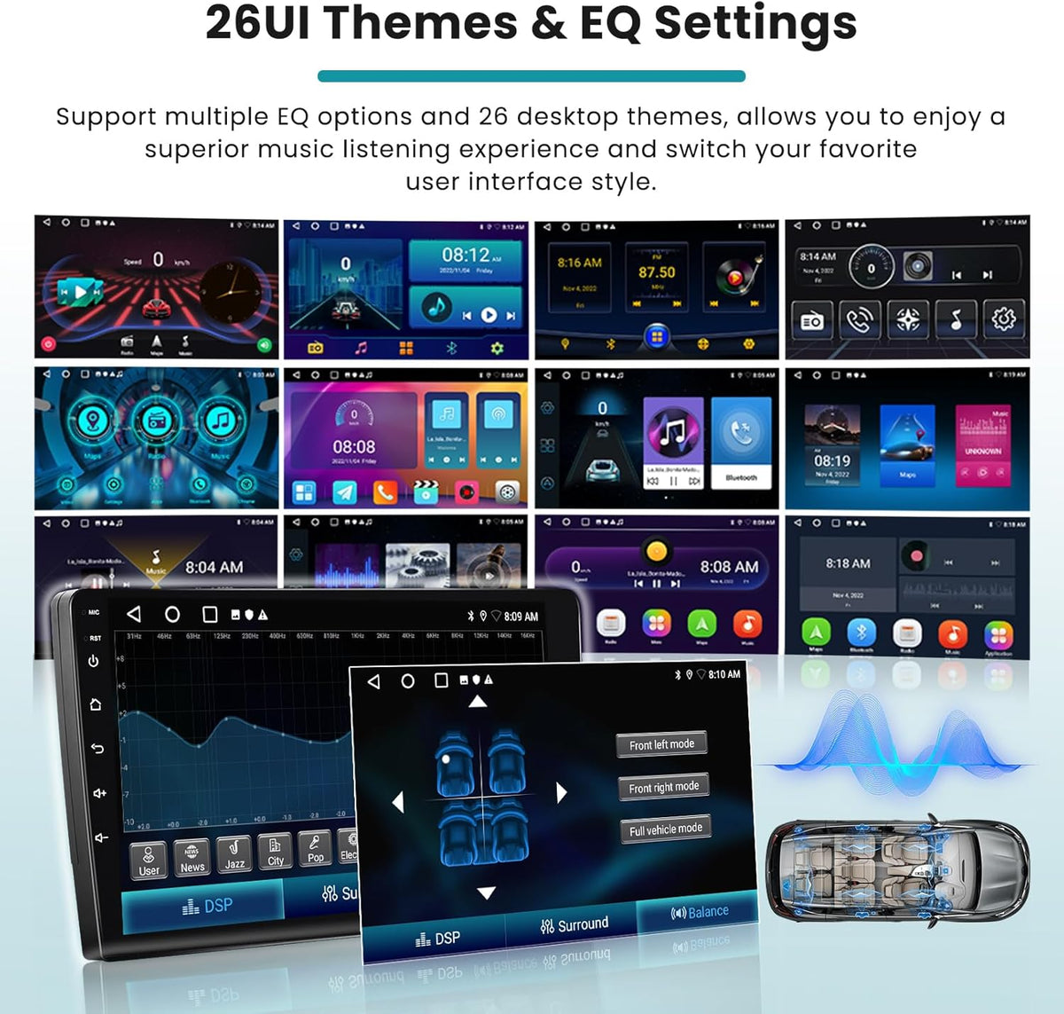 [2G+64G] Hikity Autoradio Android 15 para Peugeot 3008 2009-2015, Carplay inalámbrico y Android Auto, pantalla de 9 pulgadas con GPS, WiFi, Bluetooth, Mirror Link, FM/RDS, MIC, SWC, cámara de visión trasera