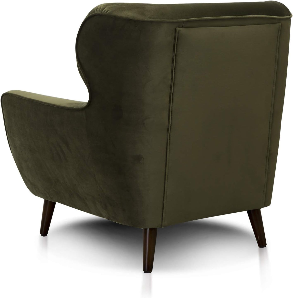 CAVADORE Sessel Abby / Retro-Polstersessel im Samt-Look mit Knopfverzierung / 87 x 89 x 88 / Samtoptik, grün